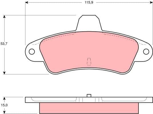 Brake Pad Set, disc brake GDB4084 - image 2