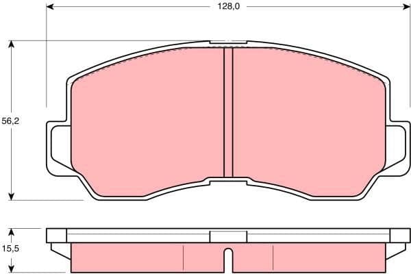 Brake Pad Set, disc brake GDB785 - image 2