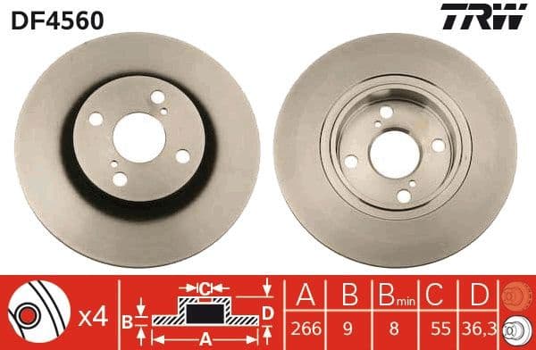 Brake Disc DF4560 - image 2