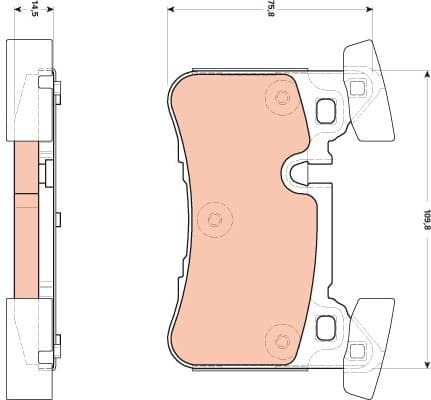 Brake Pad Set, disc brake GDB1856 - image 3