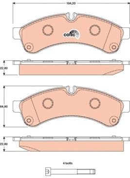Brake pads rear, Top Quality GDB1780 - image 3