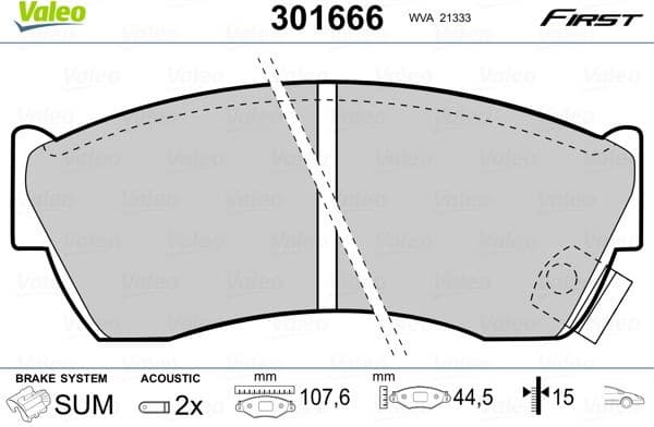 Brake Pad Set, disc brake ESSENTIAL 301666