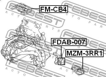 Mounting, engine FM-CB4