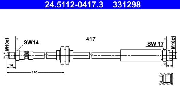 Brake Hose 24.5112-0417.3