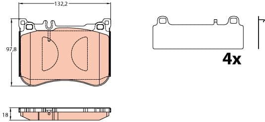 Brake Pad Set, disc brake GDB2144 - image 2