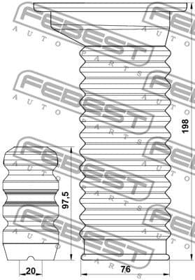 Dust Cover Kit, shock absorber TSHB-ADT250F-KIT - image 2