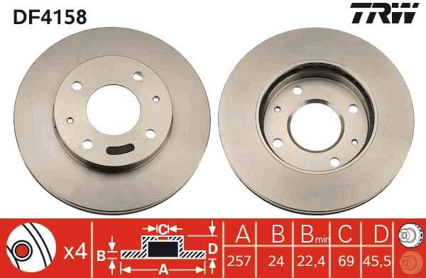 Brake Disc DF4158 - image 3