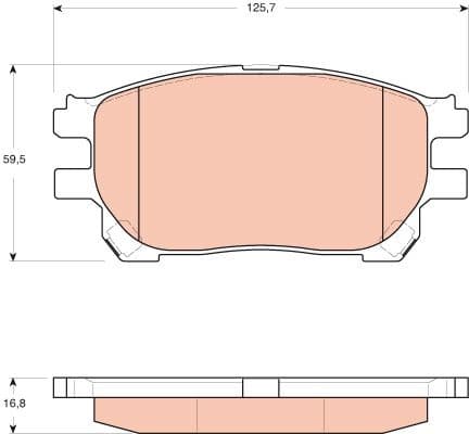 Brake Pad Set, disc brake GDB3414 - image 2