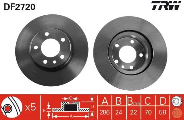 Brake Disc DF2720 - image 3