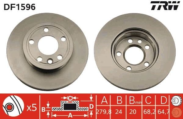 Brake Disc DF1596 - image 3
