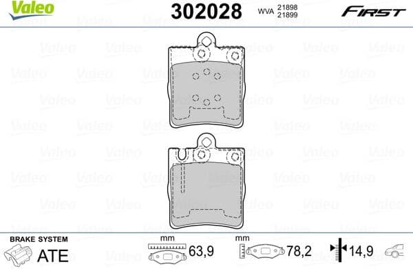 Brake Pad Set, disc brake ESSENTIAL 302028