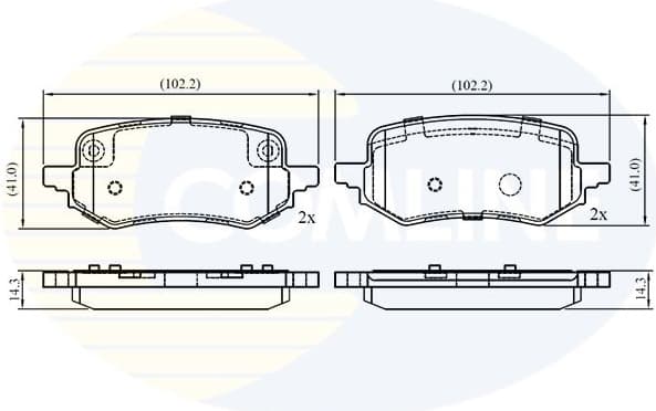 Brake Pad Set, disc brake CBP02741