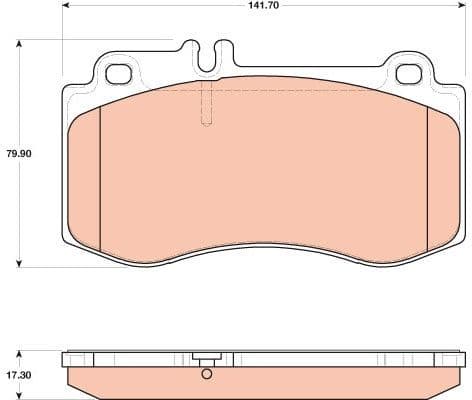 Brake Pad Set, disc brake GDB1822 - image 2