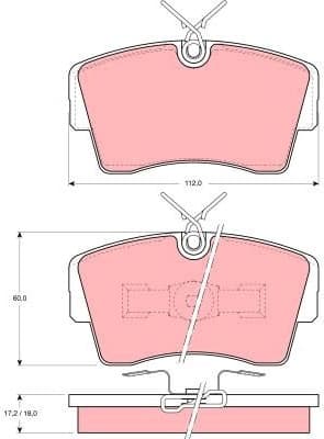Brake Pad Set, disc brake GDB339 - image 2