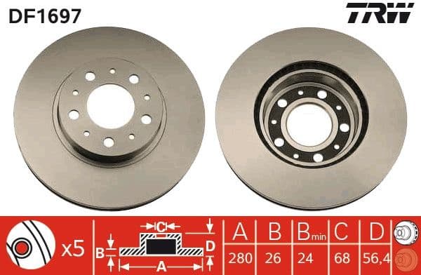 Brake Disc DF1697 - image 3
