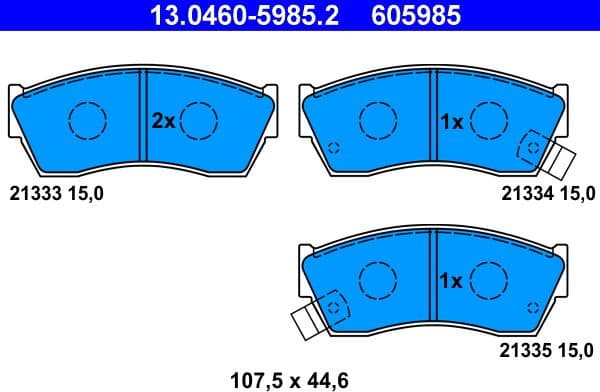 Brake Pad Set, disc brake 13.0460-5985.2