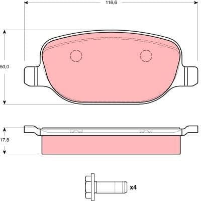 Brake Pad Set, disc brake GDB1490 - image 2