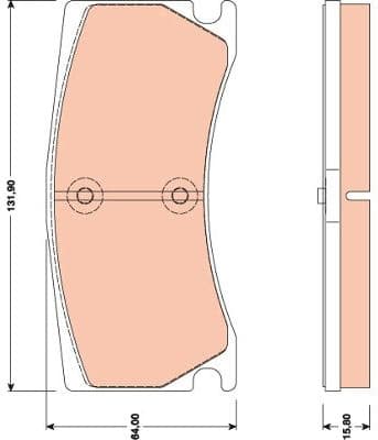 Brake Pad Set, disc brake GDB1801 - image 2