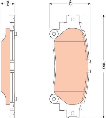 Brake Pad Set, disc brake GDB3497 - image 2