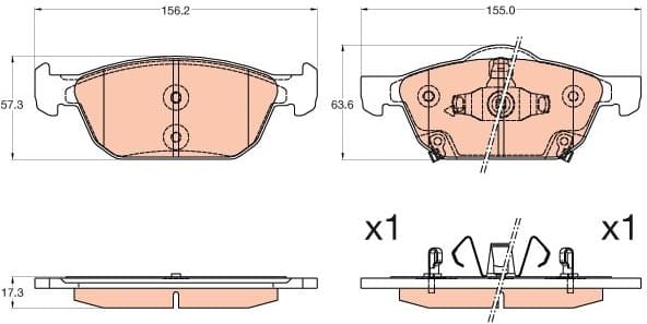 Brake Pad Set, disc brake GDB3600 - image 2