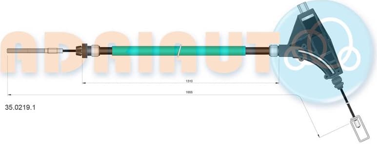 Cable Pull, parking brake 35.0219.1