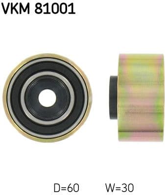 Deflection Pulley/Guide Pulley, timing belt VKM 81001 - image 2