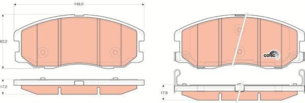 Brake pads front, Top Quality GDB1715 - image 3