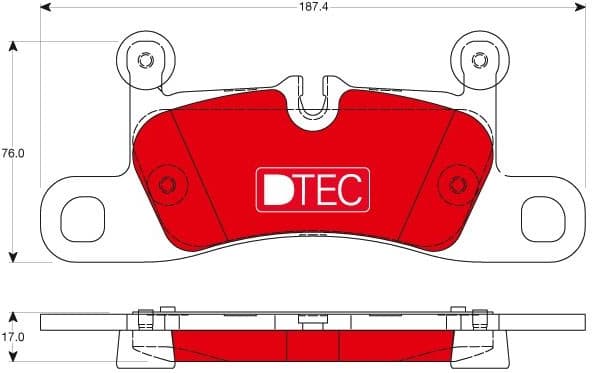 Brake Pad Set, disc brake DTEC COTEC GDB1875DTE - image 2