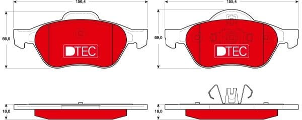 Brake Pad Set, disc brake DTEC COTEC GDB1687DTE - image 2