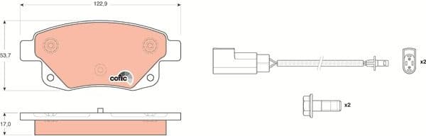 Brake pads rear, Top Quality GDB1725 - image 2