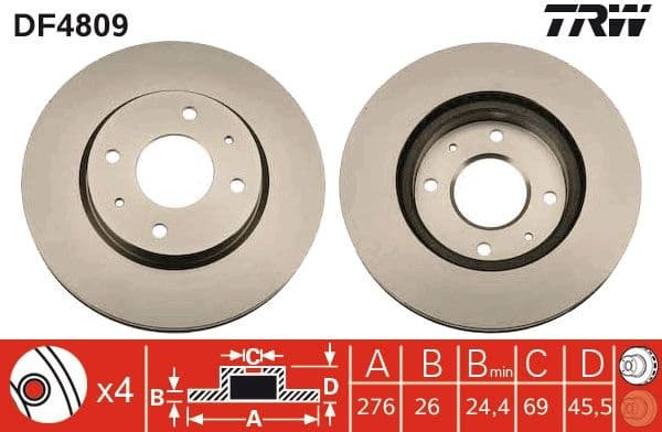 Brake Disc DF4809 - image 2