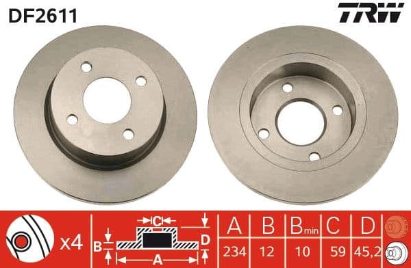 Brake Disc DF2611 - image 3