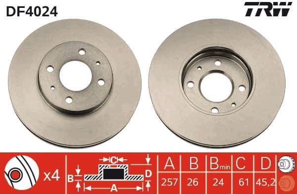 Brake Disc DF4024 - image 3