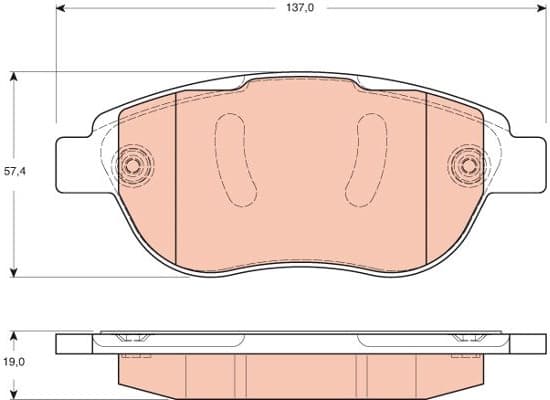 Brake Pad Set, disc brake GDB1669 - image 2