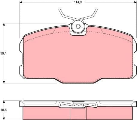 Brake Pad Set, disc brake GDB418 - image 2
