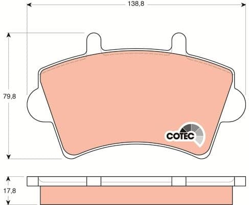 Brake pads front, Top Quality GDB1442 - image 3