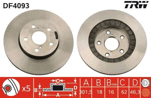 Brake Disc DF4093 - image 3