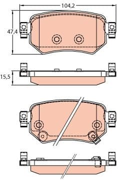 Brake Pad Set, disc brake GDB3632 - image 2