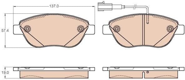 Brake Pad Set, disc brake GDB2001 - image 2