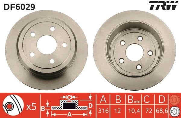 Brake Disc DF6029 - image 3