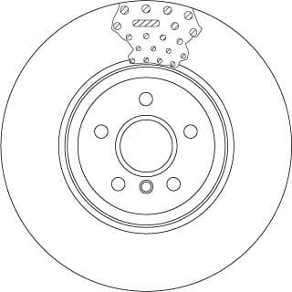 Brake Disc TRW SINGLE DF6605S - image 2