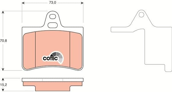 Brake Pad Set, disc brake COTEC GDB1450 - image 3