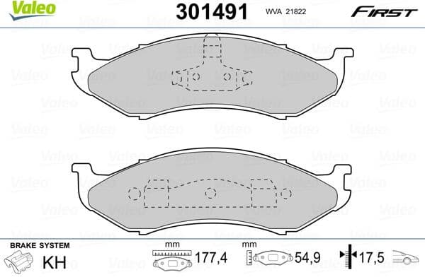 Brake Pad Set, disc brake ESSENTIAL 301491