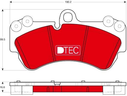 Brake Pad Set, disc brake DTEC COTEC GDB1720DTE - image 2