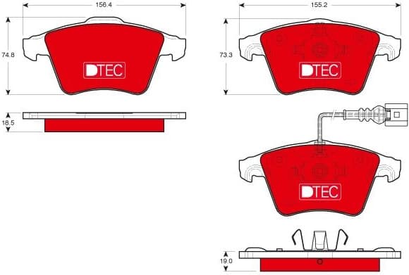 Brake Pad Set, disc brake DTEC COTEC GDB1721DTE - image 2