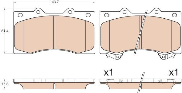 Brake Pad Set, disc brake GDB3560 - image 3