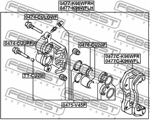 Repair Kit, brake caliper 0475-V45F - image 2