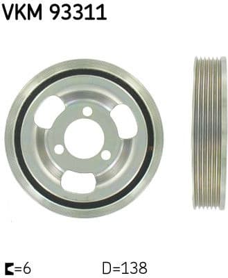 Belt Pulley, crankshaft VKM 93311 - image 2