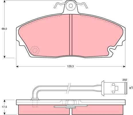 Brake Pad Set, disc brake GDB479 - image 2