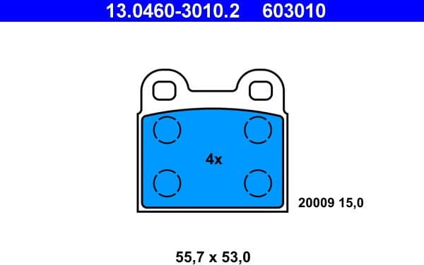 Brake Pad Set, disc brake 13.0460-3010.2